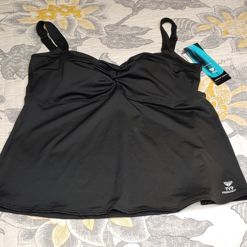 TYR Black Tankini Swimsuit Top